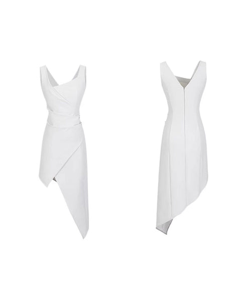 Diagonal Cut Dress