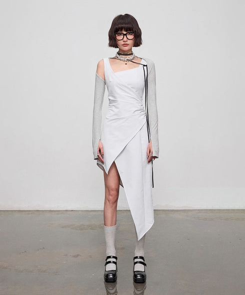 Diagonal Cut Dress