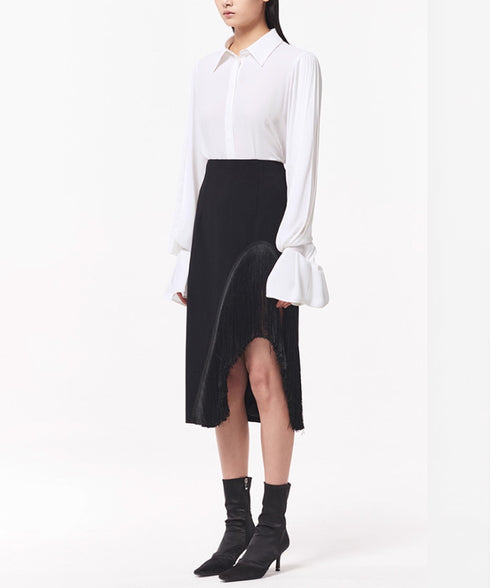 Pleated Sleeve Volume Blouse