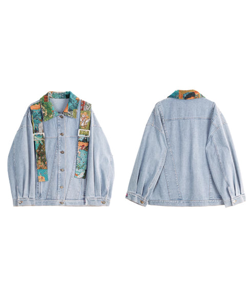 Jacquard Stitch Denim Jacket