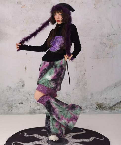 Layered Camouflage Leg Warmers