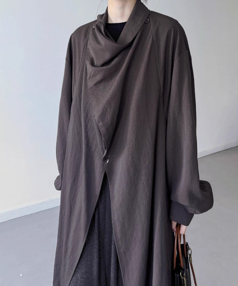 Drape Wrapped Long Coat