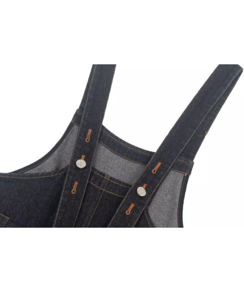 Wide-leg Denim Overalls