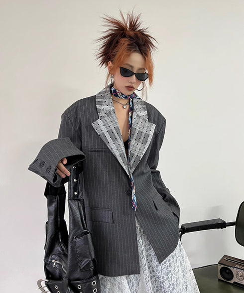 Lace Splicing Collar Jacket