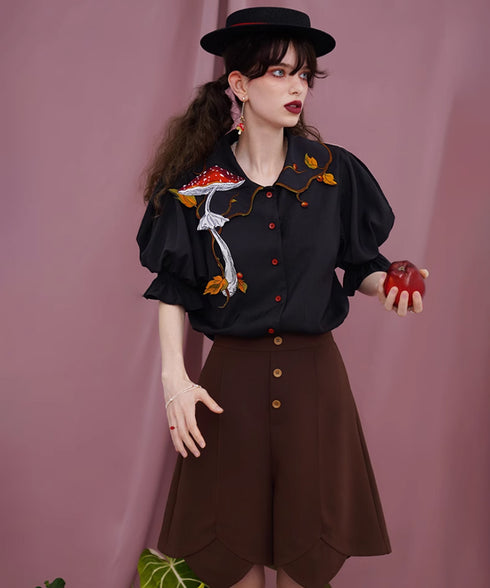 Mushroom Berry Blouse