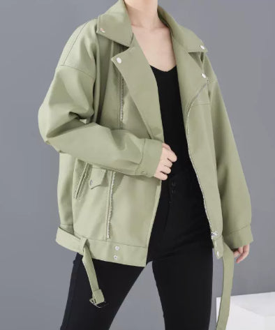 Faux Leather Rider Jacket