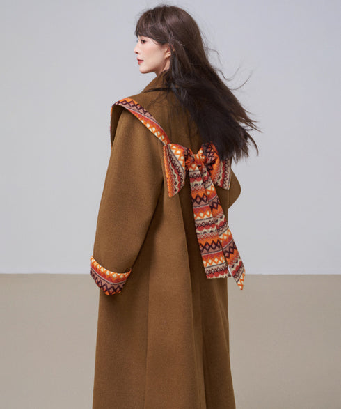Ethnic Ribbon Long Coat