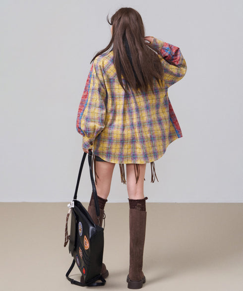 Vintage Check Contrast Shirt