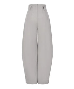 Side High Waist Tuck Pants