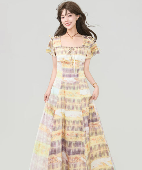 Ribbon Mosaic Dress