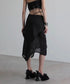 Wave Line Patchwork Skirt