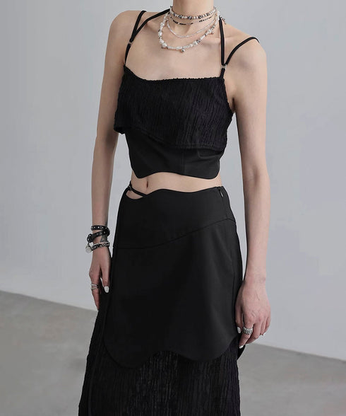 Double Hem Suspender Top