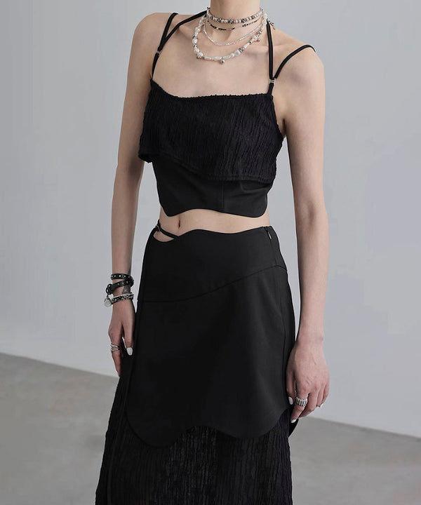 Double Hem Suspender Top