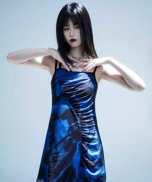 Slimming Suspender Mesh Dress