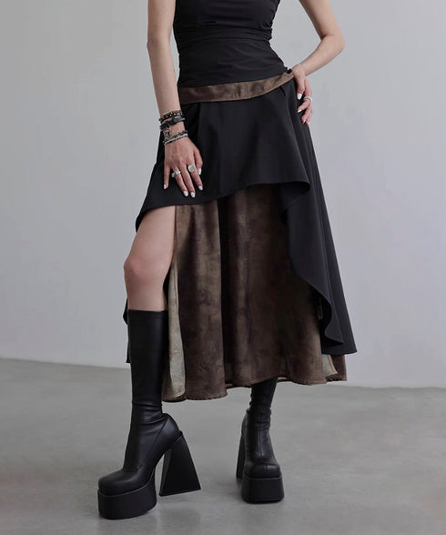 Mix Material Skirt