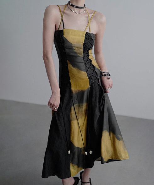 Cross Corded Gradient Dress