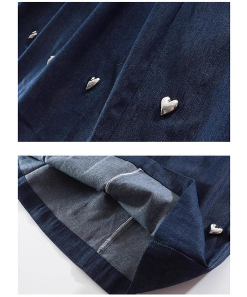 Heart Button Denim Series