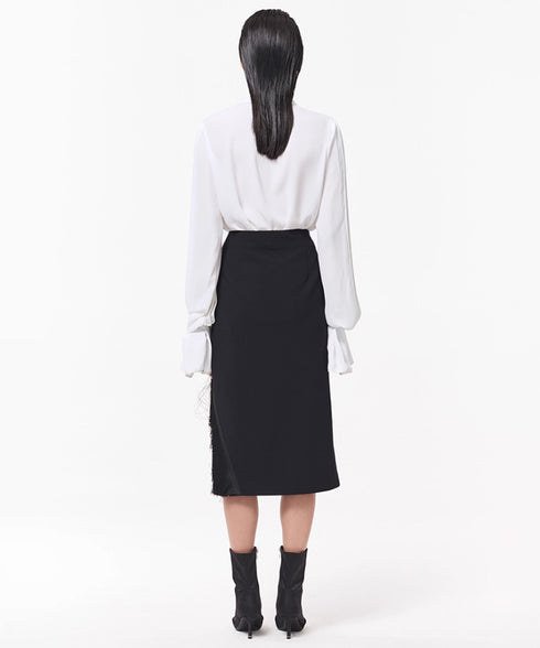 Pleated Sleeve Volume Blouse