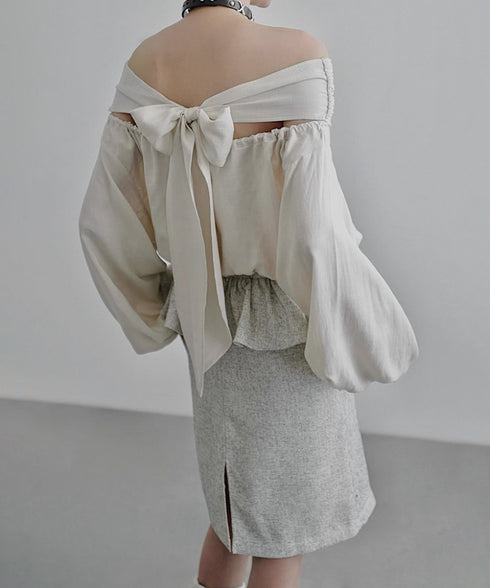 Back Bow Off Shoulder Top