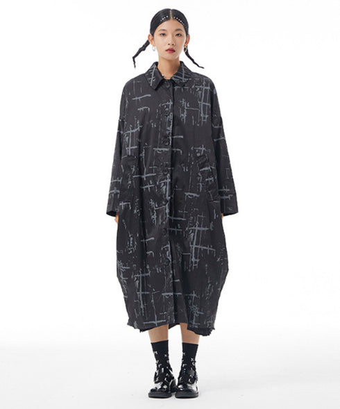Abstract Pattern Long Jacket