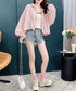 Mesh Bloom Zip Cardigan