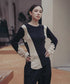 Neutral Color Blocking Top