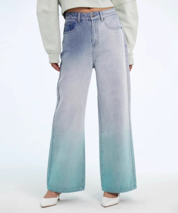Gradient Fade Wide Denim