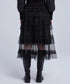 Tiered Mesh Midi Skirt