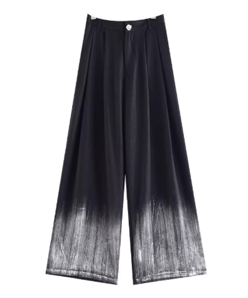 Gradient Hem Wide Slacks