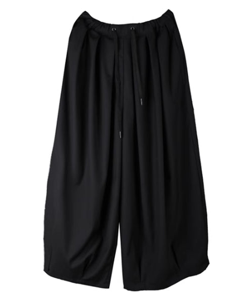 Gathered Wide Cropped Pants
