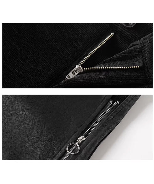 Coated Panel Wide Leg Pants