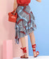 Stripe Cascade Skirt