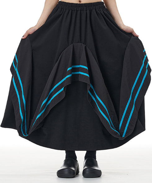 Tape Line Draped Volume Skirt