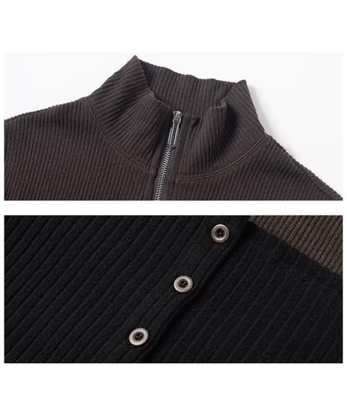 Layered Zip Rib Top