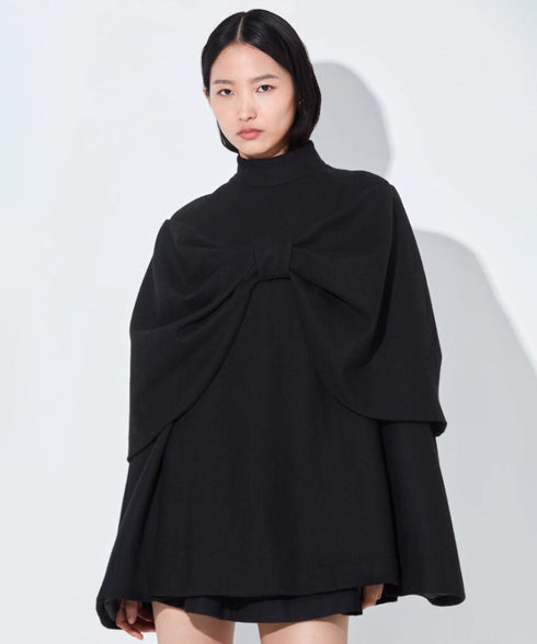 Bow Cape Wool Blend Top