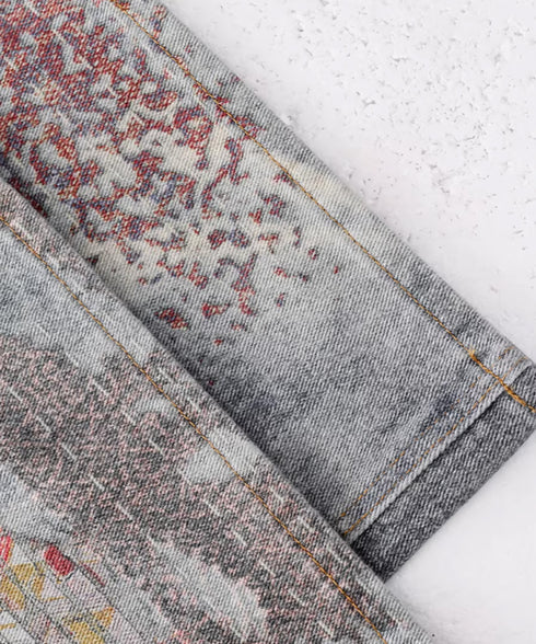 Frayed Contrast Knit Top