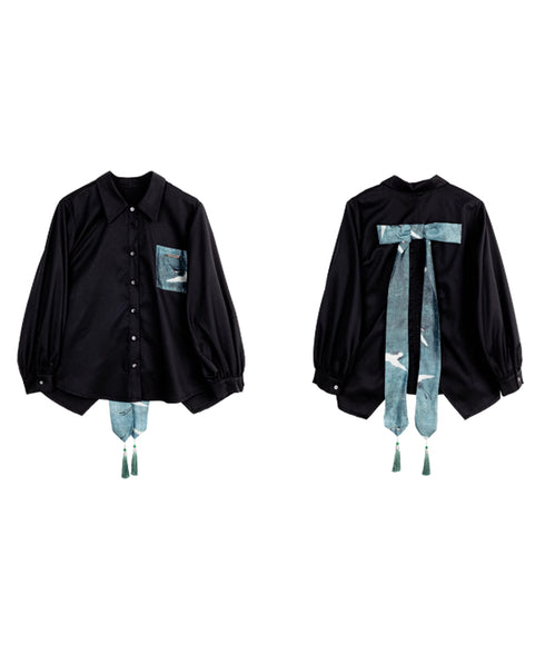 Tassel Ribbon Blouse