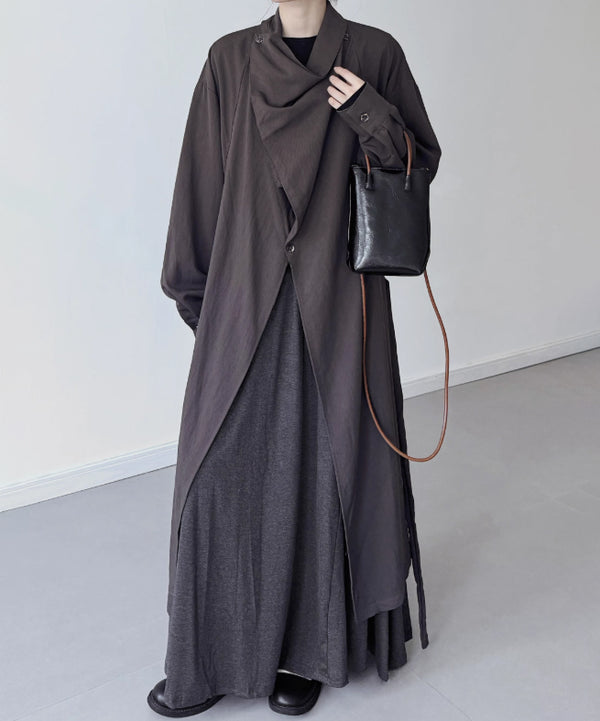 Drape Wrapped Long Coat