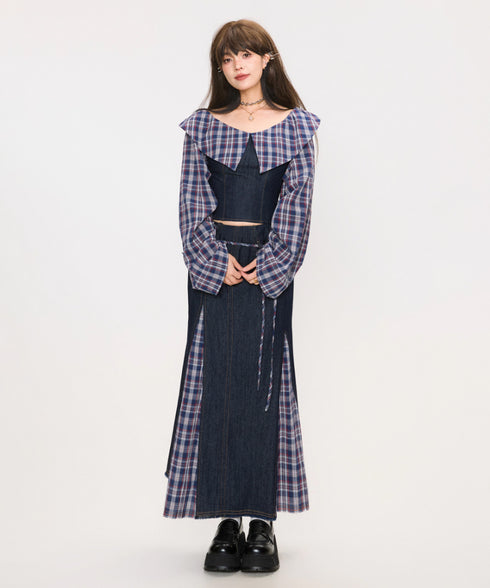 Plaid Denim Layered Series