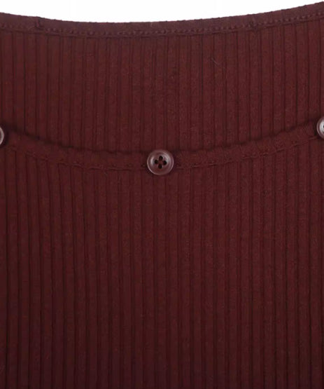 Feather Trim Offshoulder Knit Top