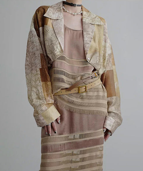 Baroque Patch Cropped Blouse