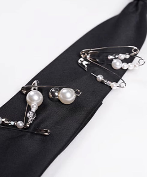 Pearl Pin Lazy Tie