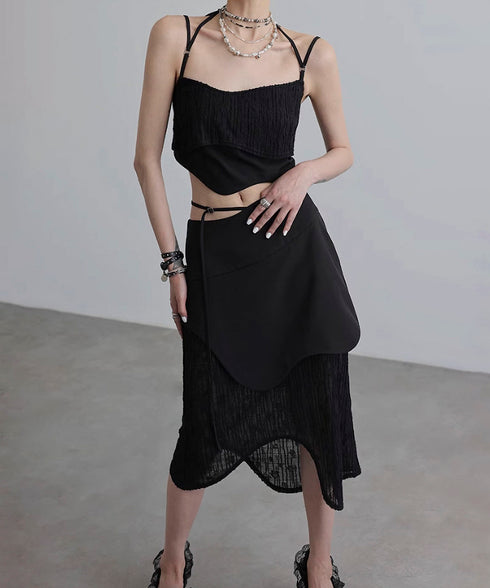 Double Hem Suspender Top