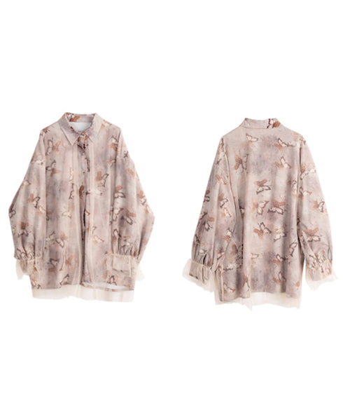 See-through Layered Blouse