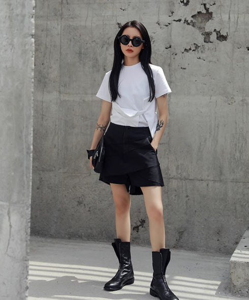 Edge Cut Layered Shorts