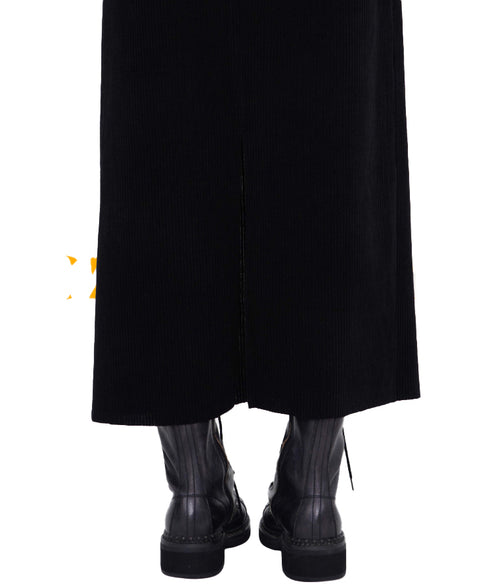 Corduroy Straight Maxi Skirt
