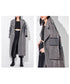 Raw Edge Paneled Long Coat