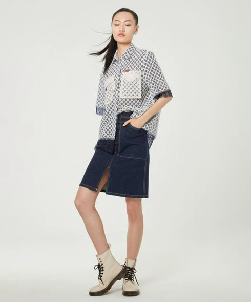 Lattice Veil Blouse