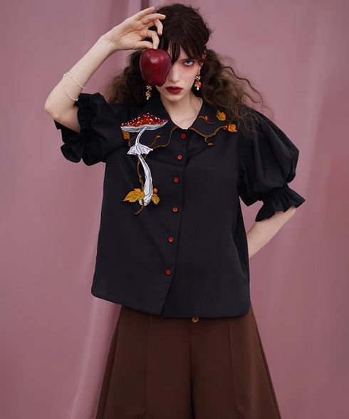 Mushroom Berry Blouse