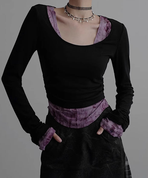 Tie-dye Layered Top